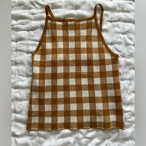 Madewell Gingham Sweater Top